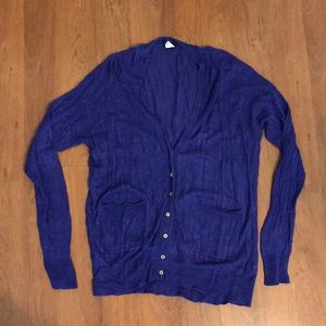 J CREW | purple button down lightweight sweater